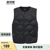 波司登(BOSIDENG)2024秋冬马甲男女童时尚百搭经典休闲轻薄圆领保暖外套T40135020 黑色8056 160/80