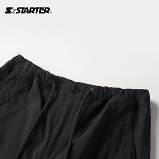STARTER 梭织长裤男女同款24年春季中性百搭纯色宽松阔腿裤 褐色 M 170/88A