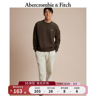Abercrombie & Fitch 男装女装情侣款 美式通勤抓绒卫裤330654-1 奶油色 M (180/80A)