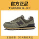  new balance 新百伦男鞋运动鞋男冬季跑步鞋休闲n字鞋女透气鞋子 真皮574卡其棕 42　