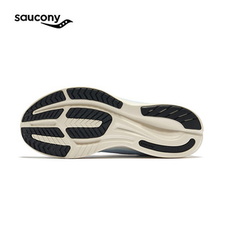 Saucony索康尼VESSEL跑鞋男女缓震回弹跑步鞋舒适慢跑运动鞋白兰黑36