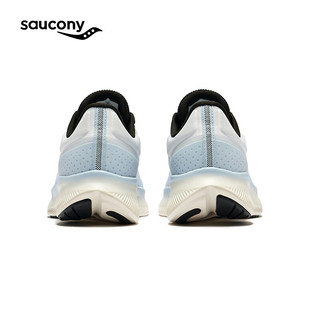 Saucony索康尼VESSEL跑鞋男女缓震回弹跑步鞋舒适慢跑运动鞋白兰黑37