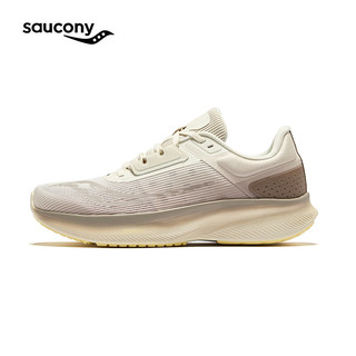 Saucony索康尼VESSEL跑鞋男女缓震回弹跑步鞋舒适慢跑运动鞋米咖啡38.5