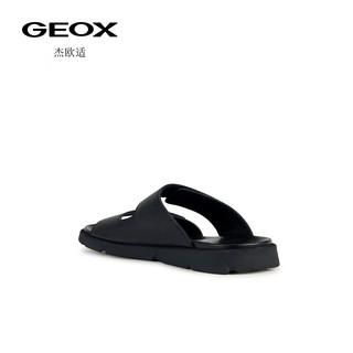GEOX杰欧适男鞋2024春夏日常休闲凉鞋可外穿沙滩拖鞋U35BGB 黑色C9999 43