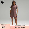 lululemon 丨Classic-Fit 女士棉混纺 T 恤连衣裙 LW1DLOS 褐色氧化物 6