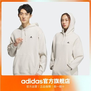 adidas 阿迪达斯 轻运动男女款加绒加厚休闲连帽卫衣套头衫IV7584