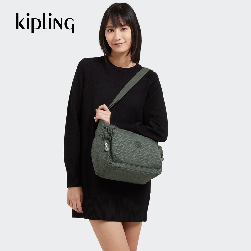 kipling 凯普林 女款轻便帆布包户外休闲斜挎包百纳牛角包|GABBIE系列