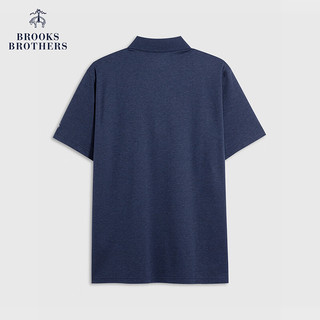 布克兄弟（BrooksBrothers）男士24早春美式棉质翻领针织Polo衫 B475-藏青色 S