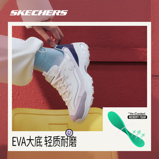 Skechers斯凯奇奶茶熊猫鞋运动鞋女休闲鞋舒适老爹鞋