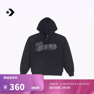 匡威（Converse） 春男复古字母重磅拉链连帽卫衣10026949 10026949-A02 2XL