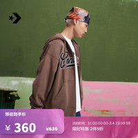 匡威（Converse） 春男复古字母重磅拉链连帽卫衣10026949 10026949-A01 M