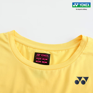 YONEX/尤尼克斯 20754EX 24SS大赛系列 澳网大赛女款 透气运动T恤yy 柔黄色 O