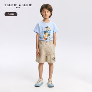 Teenie Weenie Kids小熊童装24春夏男童简约休闲弹力亲肤短裤 藏青色 140cm