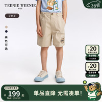 Teenie Weenie Kids小熊童装24春夏男童简约休闲弹力亲肤短裤 米色 160cm
