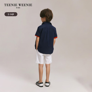 Teenie Weenie Kids小熊童装24春夏男童舒适轻透泡泡纱衬衫 象牙白 150cm