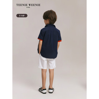 Teenie Weenie Kids小熊童装24春夏男童舒适轻透泡泡纱衬衫 象牙白 120cm