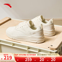 ANTA安踏新年款龙年板鞋男子2024春季经典厚底复古运动滑板鞋增高休闲鞋男 【优先】象牙白-1 43