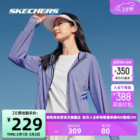 斯凯奇Skechers2024女子连帽防晒吸湿速干外套跑步休闲运动服