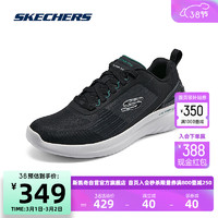 斯凯奇Skechers舒适休闲跑步鞋232778 黑色/铜蓝色/BKTL 42.5 