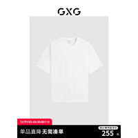 GXG男装 白色基础设计圆领短袖T恤24年夏G24X442024 白色 165/S