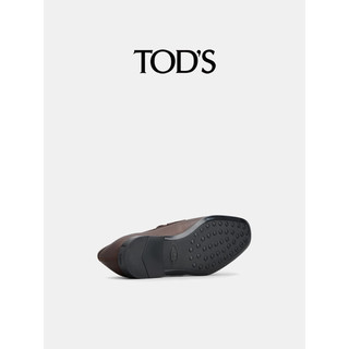 托德斯 TOD'S【】2024春夏男士TIMELESS皮革乐福鞋单鞋男鞋 深棕色 41