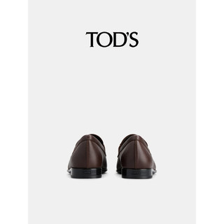 托德斯 TOD'S【】2024春夏男士TIMELESS皮革乐福鞋单鞋男鞋 深棕色 43.5