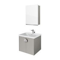 恒洁（HEGII）浴室柜 简约生态木储物镜洗手洗脸盆柜套装BC6185-060-超体店