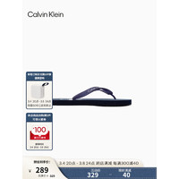 Calvin Klein Jeans24春夏男字母满印鞋底沙滩泳池人字拖凉拖鞋YM00952 0G7-深海蓝 43