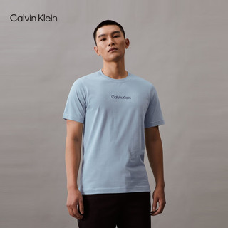 Calvin Klein【吸湿】运动24春夏男士字母印花纯棉跑步健身短袖T恤4MS4K169