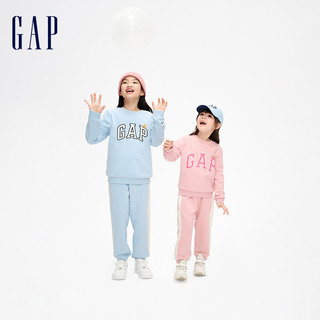 Gap 盖璞 女幼童冬季LOGO加绒卫衣卫裤两件套儿童装运动套装836871