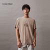 Calvin Klein Jeans24春夏新款男士休闲通勤字母叠印纯棉短袖T恤ZM02716 PE5-蜜茶棕 XXL