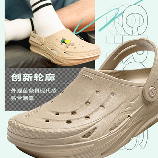 卡骆驰（crocs）凉鞋男鞋女鞋休闲鞋24春夏运动拖鞋户外沙滩鞋电波clog洞洞鞋 骨白色 48-49