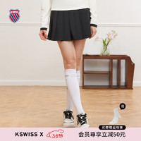 盖世威（K·SWISS）女半身裙24春季针织半身裙女百搭休闲时尚轻奢短裙199935 008正黑色 M