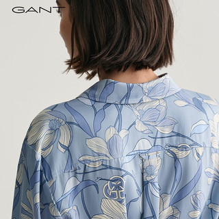 GANT甘特2024春季新款女士气质印花连衣裙|4503309 474淡蓝色 32