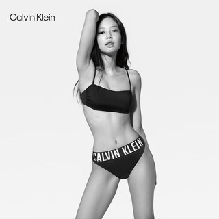 Calvin Klein内衣【礼盒JENNIE风暴引力带】24夏女抹胸文胸内裤随心选 内裤-QF7792AD-UB1-墨夜黑 M