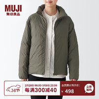 无印良品 MUJI 女式 便携式 立领羽绒夹克羽绒服2023外套冬季BDC32C2A 烟熏绿色 M