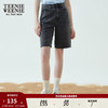 Teenie Weenie小熊女夏季破洞五分基础款时髦潮流牛仔短裤TTTF222403P 黑色 165/M