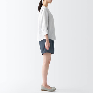 无印良品（MUJI）女式 莱赛尔纤维 短裤 裤子 休闲裤 夏天 BEC11C3S 中灰色 XL