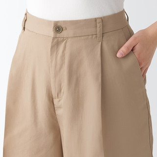 无印良品（MUJI）女式 莱赛尔纤维 短裤 裤子 休闲裤 夏天 BEC11C3S 米色 XL