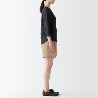 无印良品（MUJI）女式 莱赛尔纤维 短裤 裤子 休闲裤 夏天 BEC11C3S 米色 M