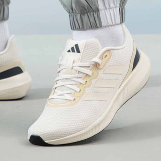 阿迪达斯 （adidas）休闲鞋男鞋2024春季运动鞋Runfalcon 3减震跑步鞋IE0739 IE0739米色 39