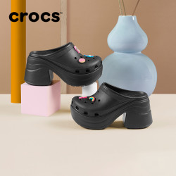 crocs卡骆驰人鱼鞋洞洞鞋厚底高跟女鞋208547