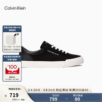 Calvin Klein Jeans24春夏新款男士简约撞色字母低帮运动休闲帆布鞋YM00903 0GM-太空黑 43