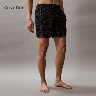 Calvin Klein内衣24春夏新款男士休闲字母满印松紧腰舒适家居短裤睡裤NM2581