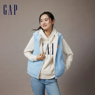 Gap 盖璞 女装冬季两面穿仿羊羔绒背心马甲保暖轻盈羽绒服720917