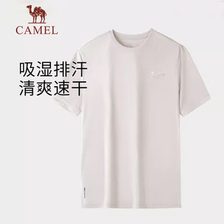 骆驼（CAMEL）户外速干T恤男蜂巢网眼透气上衣简约运动圆领短袖女 A14BZ00079