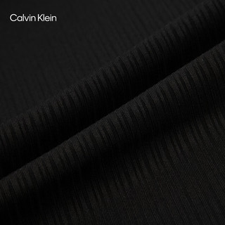 Calvin Klein Jeans24春夏女士通勤简约刺绣黑色阔腿休闲长裤ZW02512 BEH-太空黑 S