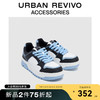 URBAN REVIVO 2024春季男士潮流撞色圆头运动鞋UAMS40007 黑色 / 白色 / 蓝色 40