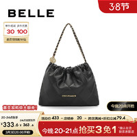 BeLLE 百丽 时尚休闲垃圾袋包女商场同款单肩斜挎包X6603AX3 黑色 F
