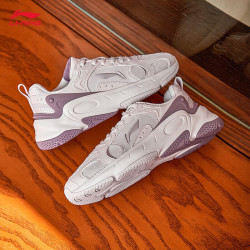 lining李宁艿椰鞋云科技减震休闲鞋情侣款女鞋潮流复古老爹鞋agct392